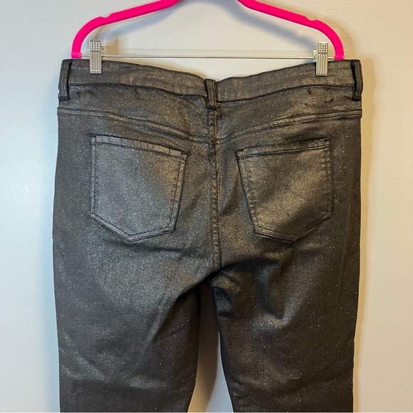 Universal Standard Jeans Seine High Rise Skinny Jeans in Shimmer Black Sz 14 EUC - Picture 8 of 10